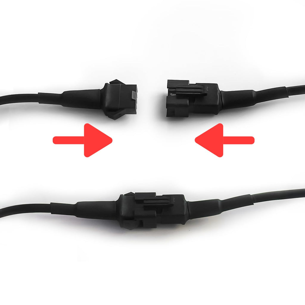 4 Pcs 60 Inch 4 Pin Extension Cord Cable for RGB Motorcycle Light, Wire for Truck Rock LED Kit, Cable for NEON Accent Underglow