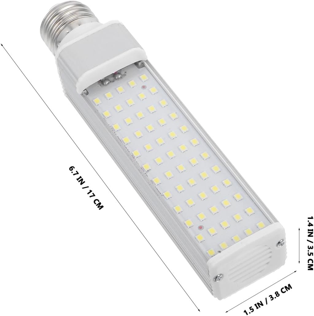 UEETEK E27 Aquarium Light Bulb : 11W White 6500K LED Corn Bulb Fish Tank Light for Coral and Plant Growth, 6.68X1.49X1.38in