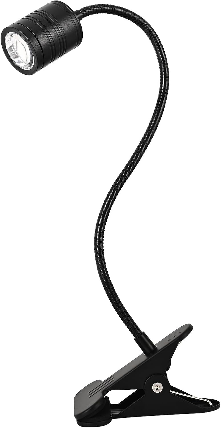 Clip-on Aquarium Light, 4W Full Spectrum LED Fish Lamp with 3-Color Button Control, for Fish Tanks, Plants, Terrariums, Coral