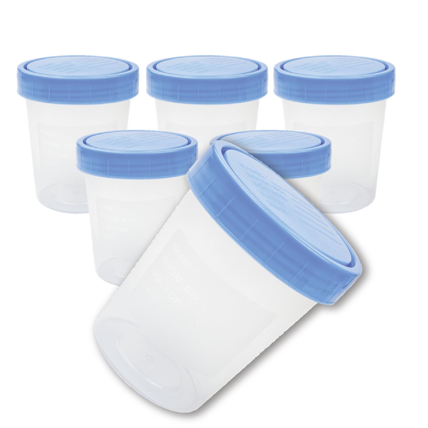 Dealmed Non-Sterile Specimen Containers – Single Use Urine Specimen Cups, Screw on Leak Resistant Lid, 4 oz, 500 Count
