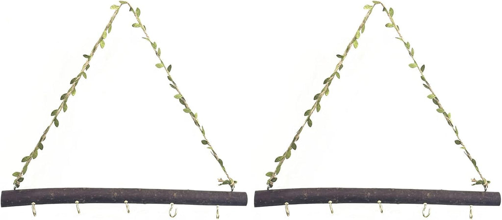 2 Pcs Decorative Leaf Floating Wall Shelves Coat Hooks Driftwood Branch Hook Branch Hanger Rack for Keys Hats Entryway(Leaf,5 Hook)