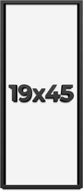 19x45 Shadow Box Frame Black | 1 Inch Deep Solid Wood Shadowbox Display Frame | UV Resistant Acrylic Plexiglass, Acid Free Backing, and Hanging Hardware | Dugan Picture Frame Style