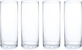 Enova Floral Clear Glass Flower Vase, 4W x 10H Inches Round Flower Vase, Pillar Candle Floating Candle Holders, Tall Cylinder Glass Vase for Flowers, Glass Vase for Home Decor, Wedding (Pack 4)