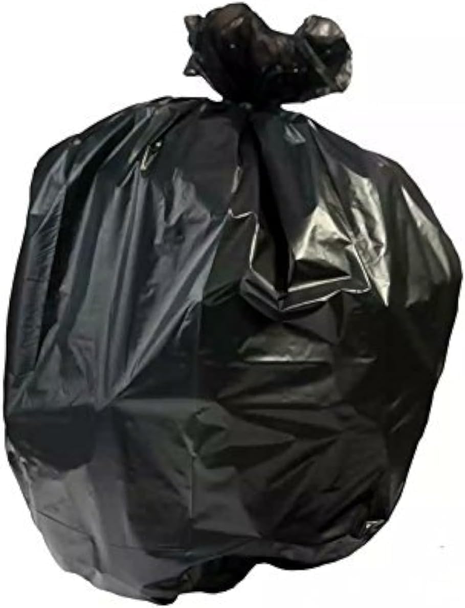 RESILIA Tall 15 Gallon Trash Bags - Black 20 Bags/Roll, 1 Mil, 0.001 Inch Thick, 24x33 inches (WxH), MADE IN USA