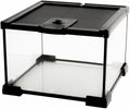 Mini Reptile Glass Terrarium Tank, cage for Tarantula Sling Geckos, Frog, Lizards, Chameleons,Turtles Snake Snail Insect Hermit Crab Isopods Reptiles Enclosure (7.9x7.9x5.7inch)