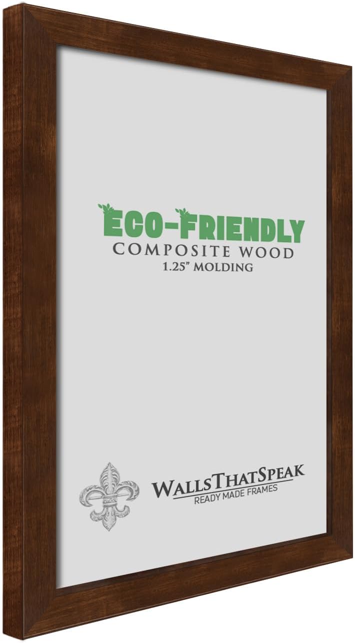 wallsthatspeak 8x9 Mocha Walnut Picture Frame for Puzzles Posters Photos or Artwork
