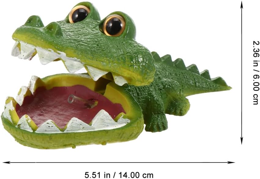 POPETPOP Aquarium Alligator Air Bubbler Decorations, Resin Alligator Aquarium Ornament, Alligator Air Fish Tank Decorations Crafts for Aquarium Fish Tank Accessories