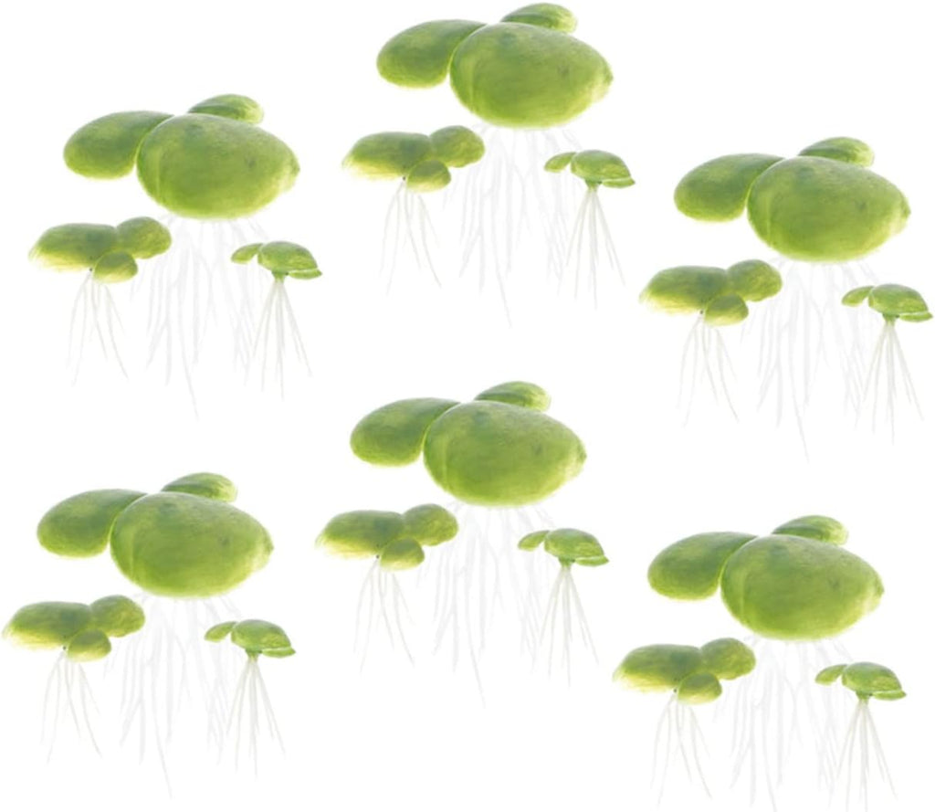 Housoutil 18pcs Artificial Duckweed Leaves Duckweed Tank Accessories Aquatic Ornaments Terrarium Supplies Tank Floating Duckweed Leaf Plants Fake Floating Duckweed Aquarium Floating