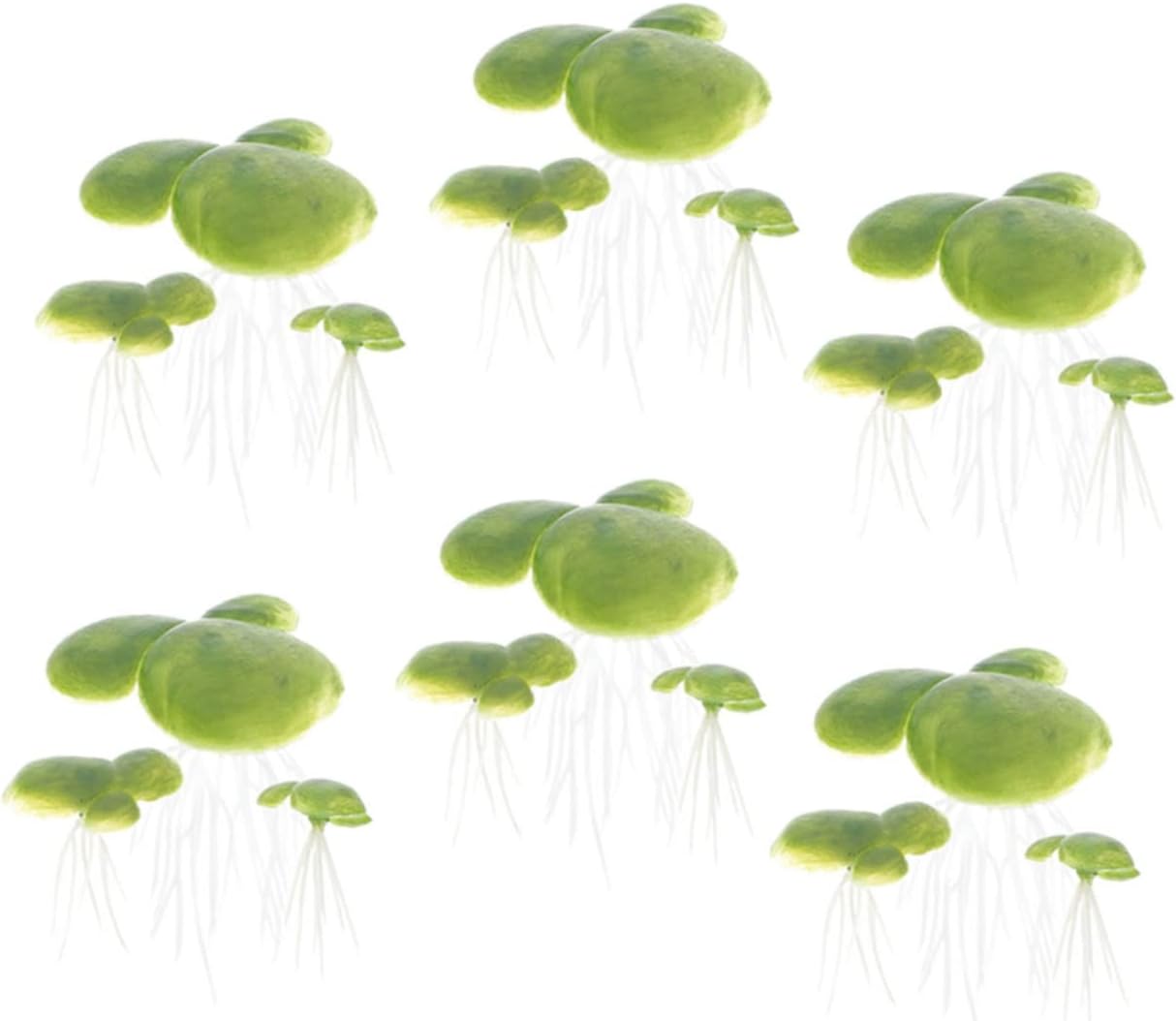 Housoutil 18pcs Artificial Duckweed Leaves Duckweed Tank Accessories Aquatic Ornaments Terrarium Supplies Tank Floating Duckweed Leaf Plants Fake Floating Duckweed Aquarium Floating