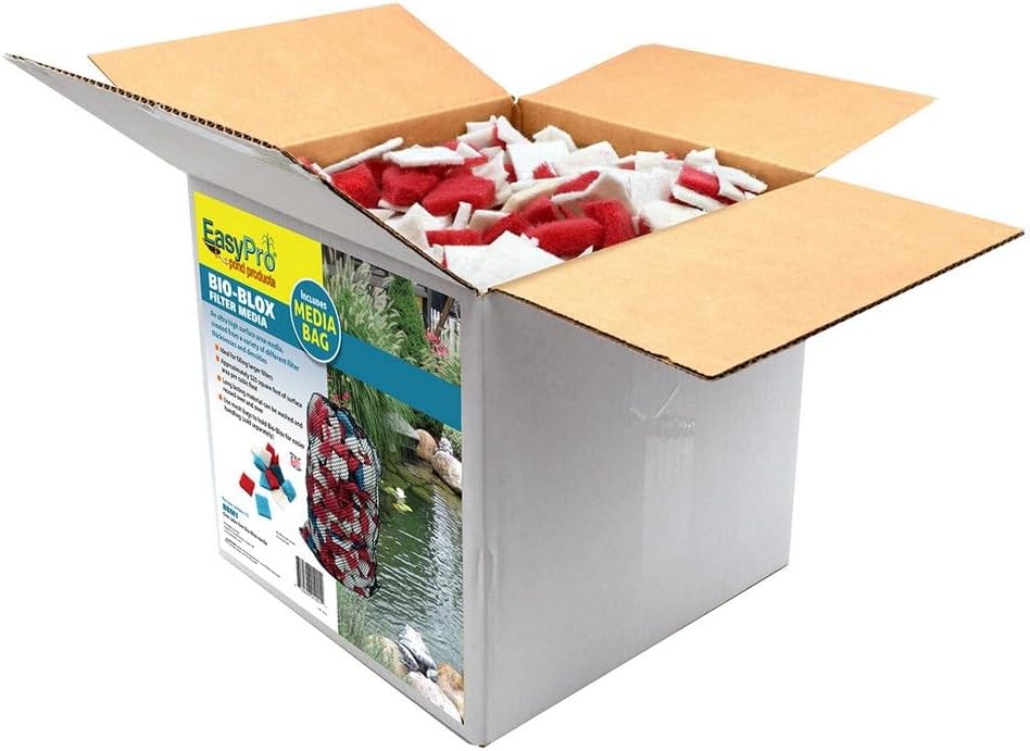 EasyPro BBM1 Bio-Blox Filter Media Polyester Material for Large Volume Filtration | 1 Cubic Foot Box | 500 Square Feet of Surface Area per Cubic Foot