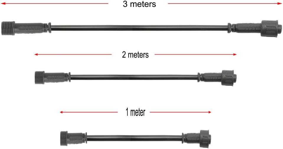 FVTLED 1m 3.28ft 4Pin Extension Cable Wire with Male and Female Connectors at Both Ends for RGB Multi-color LED Deck Light