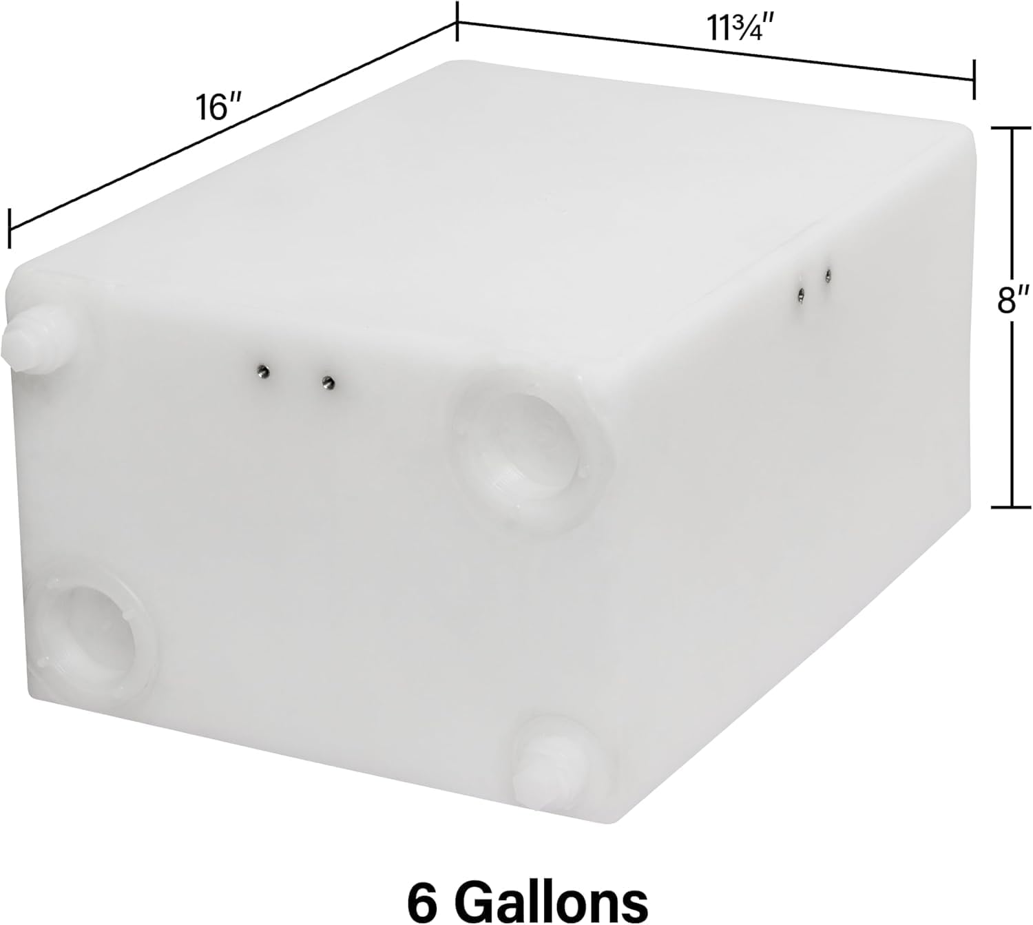 5 Gallon RV Fresh Water Tank, Potable Water Storage Tank for Drinking, Cooking, Cleaning, Showering, for Campers, Trailers, Motorhomes, RVs, Cube Shape, 16" x 11.75" x 8" (WT-5687)