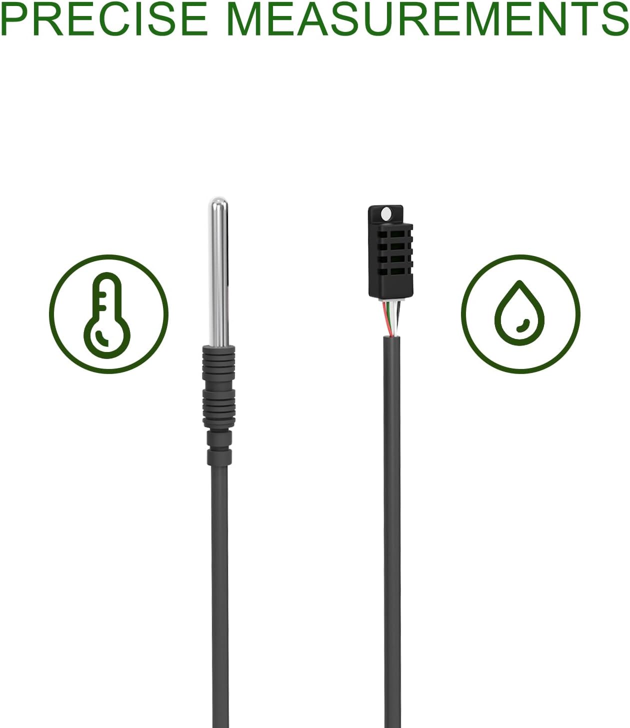 Dual Probe Temperature & Humidity Controller, Independent Sensors for Precise Temperature and Humidity Control, Compatible with Humidifiers, Dehumidifiers, Heating & Cooling Systems