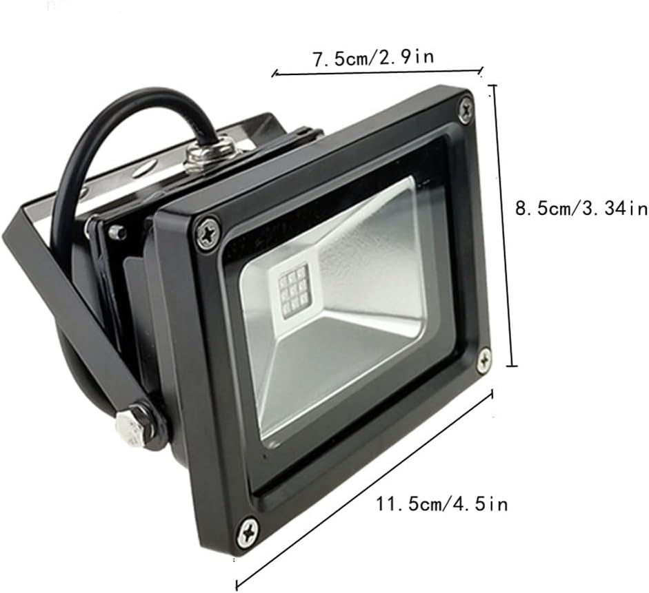 QUANS 10W 12V DC AC 24V DC UV Ultra Violet High Power LED Light for Curing Glue Blacklight Fishing Aquarium, 12V-24V Input Low Voltage Without Plug