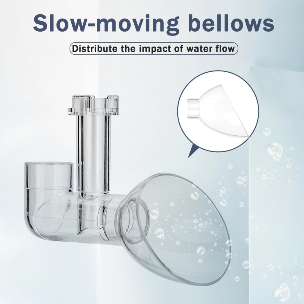MiOYOOW Aquarium Surface Skimmer, Adjustable Planted Tank Oil Film Remover with Flared Outflow, Fish Tank Filter Accessory for Freshwater Saltwater Aquarium Tanks