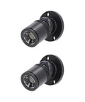 Dimmable 12V LED Mini Spotlights for Display - 1.5W Warm White 3000K, Small Spotlights for Displays with Dimmer, Black - Set of 2