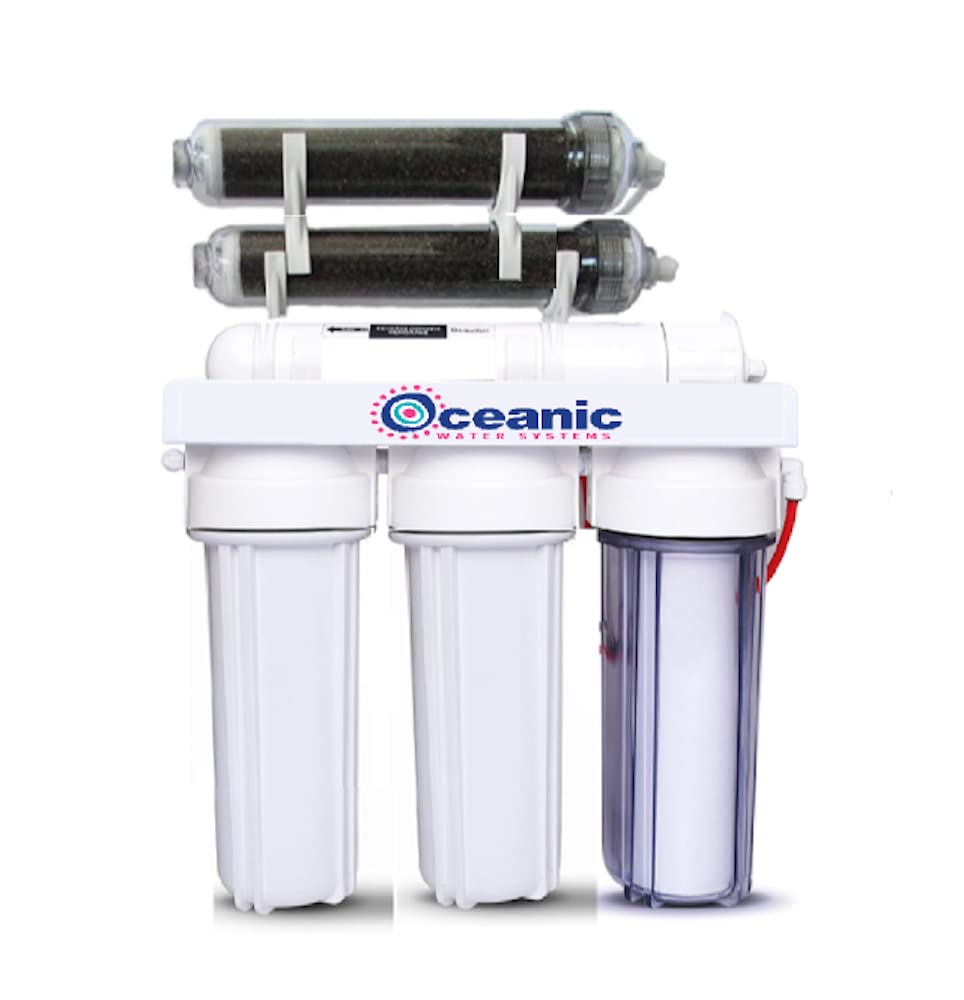6 Stage Aquarium Reef Reverse Osmosis Water Filtration RODI System | Dual DI Resin Filters | 0 TDS (100 GPD)