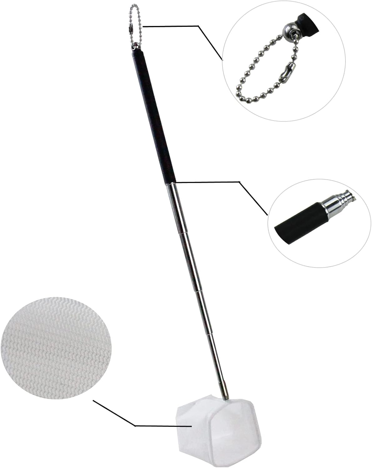 AQUANEAT Small Fish Tank Shrimp Net, Aquarium Debris Cleaning Tools, with Extendable Handle