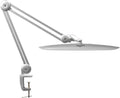 LED Desk Lamp with Clamp, Dimming Task Lamp for Reading Desktop Office Workbench Table Architect Sewing Study Home Craft, 117PCS LEDs, 2200 Lumens 20 Inch Metal Swivel Arm Work Lamp (Silver)