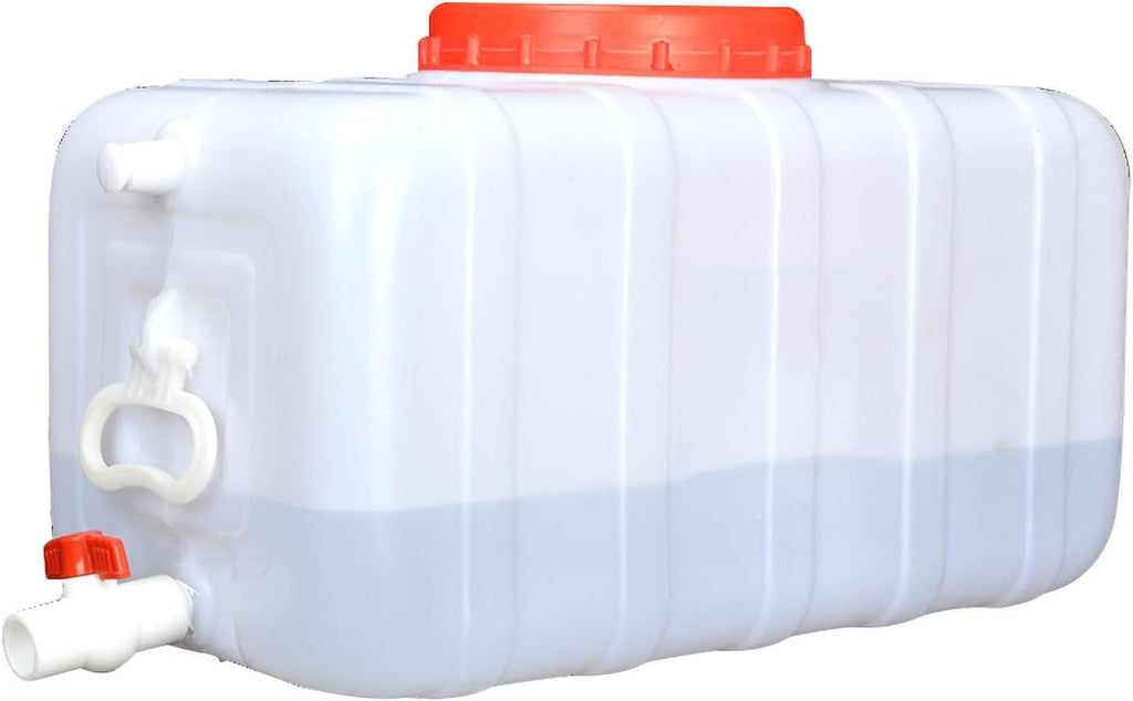 White Water Storage Tank Large Capacity Water Tank 25L/30L/50L/75L/100L/200L Thick Horizontal Water Tank Food Grade Plastic Bucket with Cover and Valve(Size:75L)