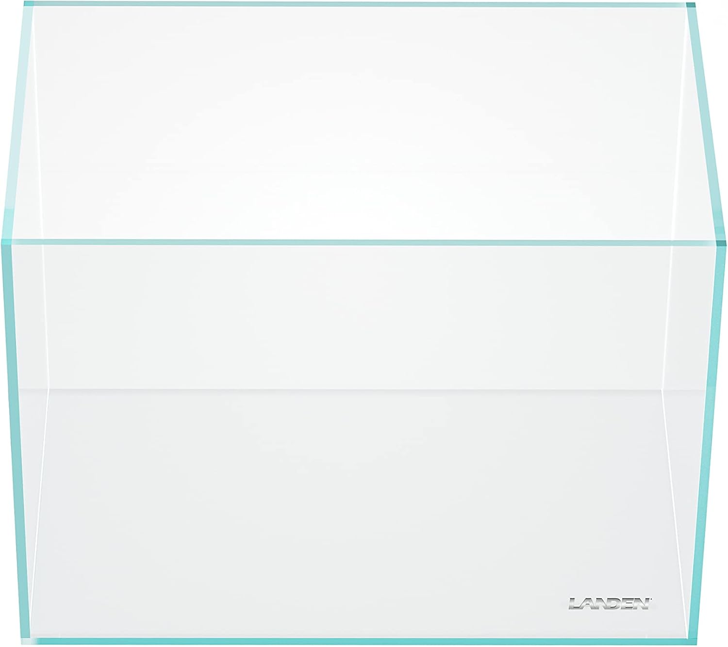 LANDEN 36N 5 Gallon Rimless Low Iron Aquarium Tank, 14.2" W × 8.7" D × 10.2" H (36cm x 22cm x 26cm) 5mm Thickness with Black Nano Foam Leveling mat Included