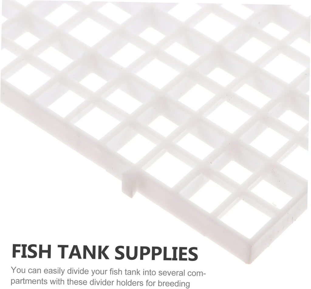 POPETPOP Fish Tank Dividers Aquarium Grid Mesh Isolation Panel for Breeding PVC Material
