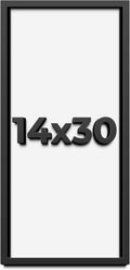 14x30 Shadow Box Frame Black | 1 Inch Deep Solid Wood Shadowbox Display Frame | UV Resistant Acrylic Plexiglass, Acid Free Backing, and Hanging Hardware | Dugan Picture Frame Style