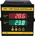 Industrial Psychrometer Controller – Dry Wet Bulb Temperature & Humidity Monitor | Dual RTD Controller for Tea Withering, Tobacco Curing, Fruit Ripening, Wood & Raisin Drying | Ace AI-DWC