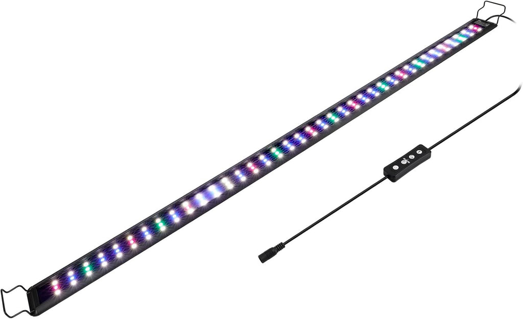 hygger 32W Full Spectrum Aquarium LED Light with 10 Levels of Brightness, White Blue Red Green LEDs,6H8H12H Timer,RGB Light for 46-54IN Freshwater Fish Tank, Aquatic Plants Tropical Ornamental Fish