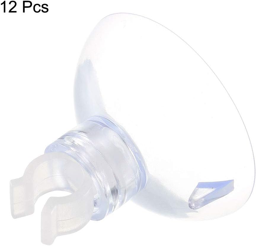 uxcell Aquarium Suction Cup Clips Airline Tube Holders Clamps for Fish Tank Clear 6mm 12Pcs
