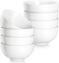 MALACASA Small White Ceramic Bowls Set of 8, 14 OZ Compact Dessert Bowls Rice Bowls Set, Ceramic Bowl for Ice Cream, Soup, Cereal, Side Dishes, Dishwasher & Microwave Safe