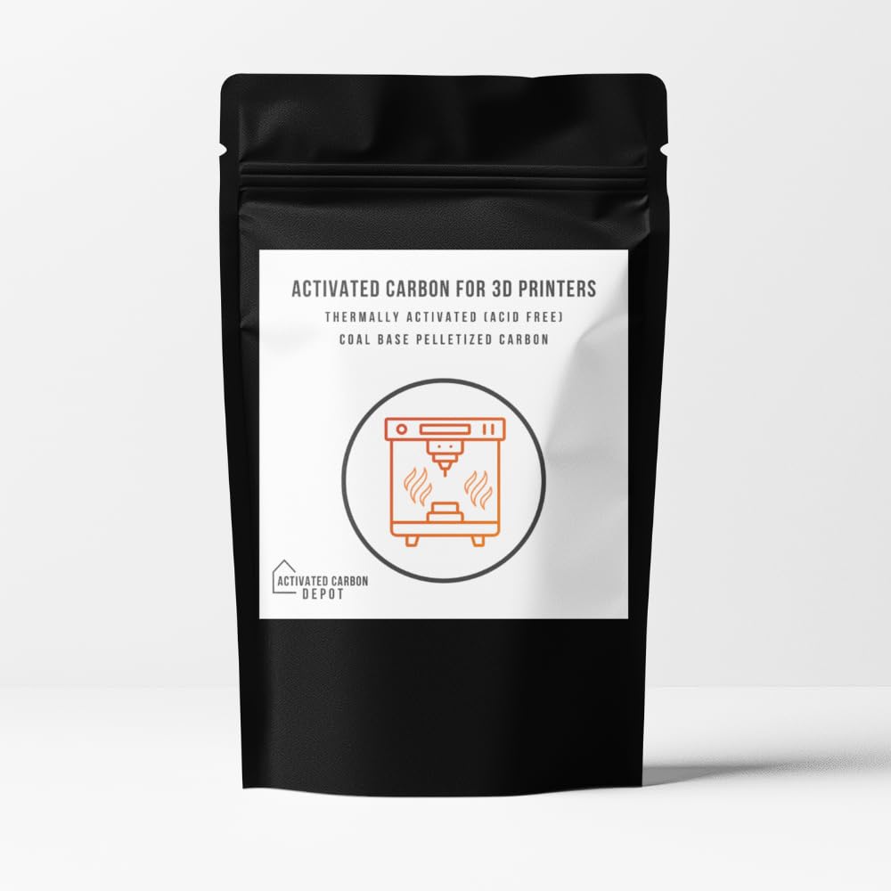 Pellet Carbon for 3D Printing & Laser Fume Filtration | Activated Carbon Depot | Low-Dust 3D Printer Filter Replacement Media | Thermally Activated 4MM Pelletized Carbon (6, Pounds)