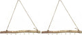 2 Pcs Decorative Floating Wall Shelves Coat Hooks Driftwood Branch Hook Branch Hanger Rack for Keys Hats Entryway