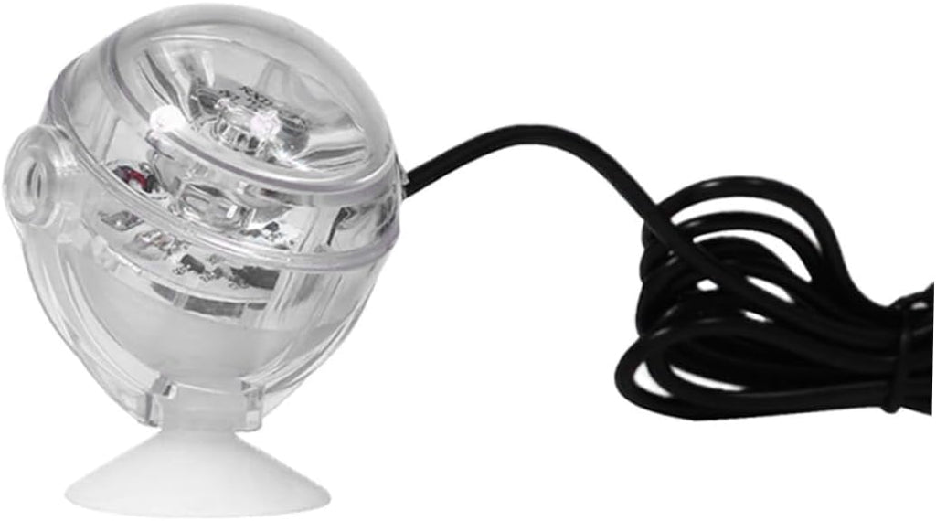YARNOW Submersible LED Aquarium Spotlight with Convex Lens and Durable Silicone Suction Cup Decorative Fish Tank Light for Vessels Ponds Pools US Plug Multi-Color Changing