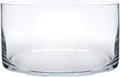 Royal Imports Flower Glass Vase Decorative Centerpiece for Home or Wedding - Cylinder Shape, 4" Tall, 8" Opening, Clear