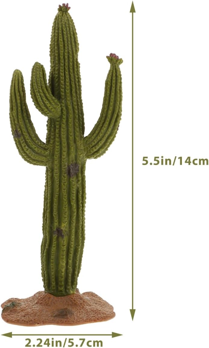 Healifty 4 Pcs Simulated Cactus Decor Set PVC Artificial Cactus Figurines for Desktop Sand Table Home and Bedroom Decoration