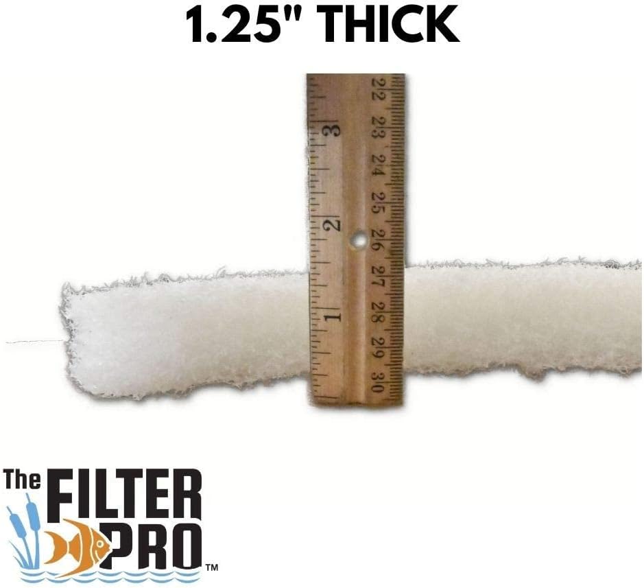 Cut Replacement Skimmer Waterfall Mat - 19" x 19" x 1.25" Thick Beige Coarse Filter Media to Fit Popular Brands, Made in USA