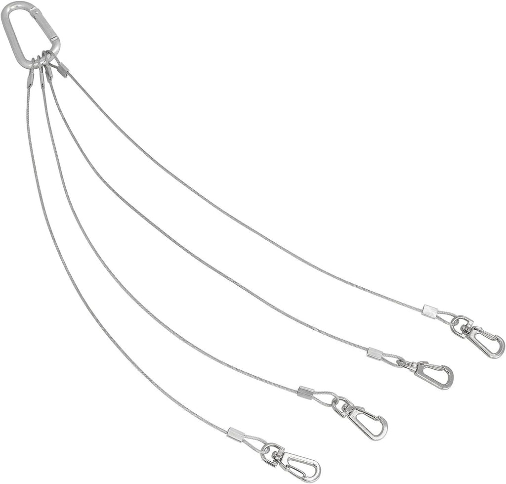 Rope Hanger 2pcs 304 Stainless Steel Basket Plant Hanger Holder Light Hanging Wire Rope for Light-Emitting Diode Grow Light, Aquarium Lighting Tank Lamp, Indoor and Outdoor Plant 34cm