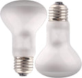 Aiicioo Reptile Basking Light Bulb - 50W Reptile Heat Lamp 2 Pack UVA Daylight Amphibians Basking Bulb for Bearded Dragon Turtle Hermit Crab Gecko Lizard Daylight