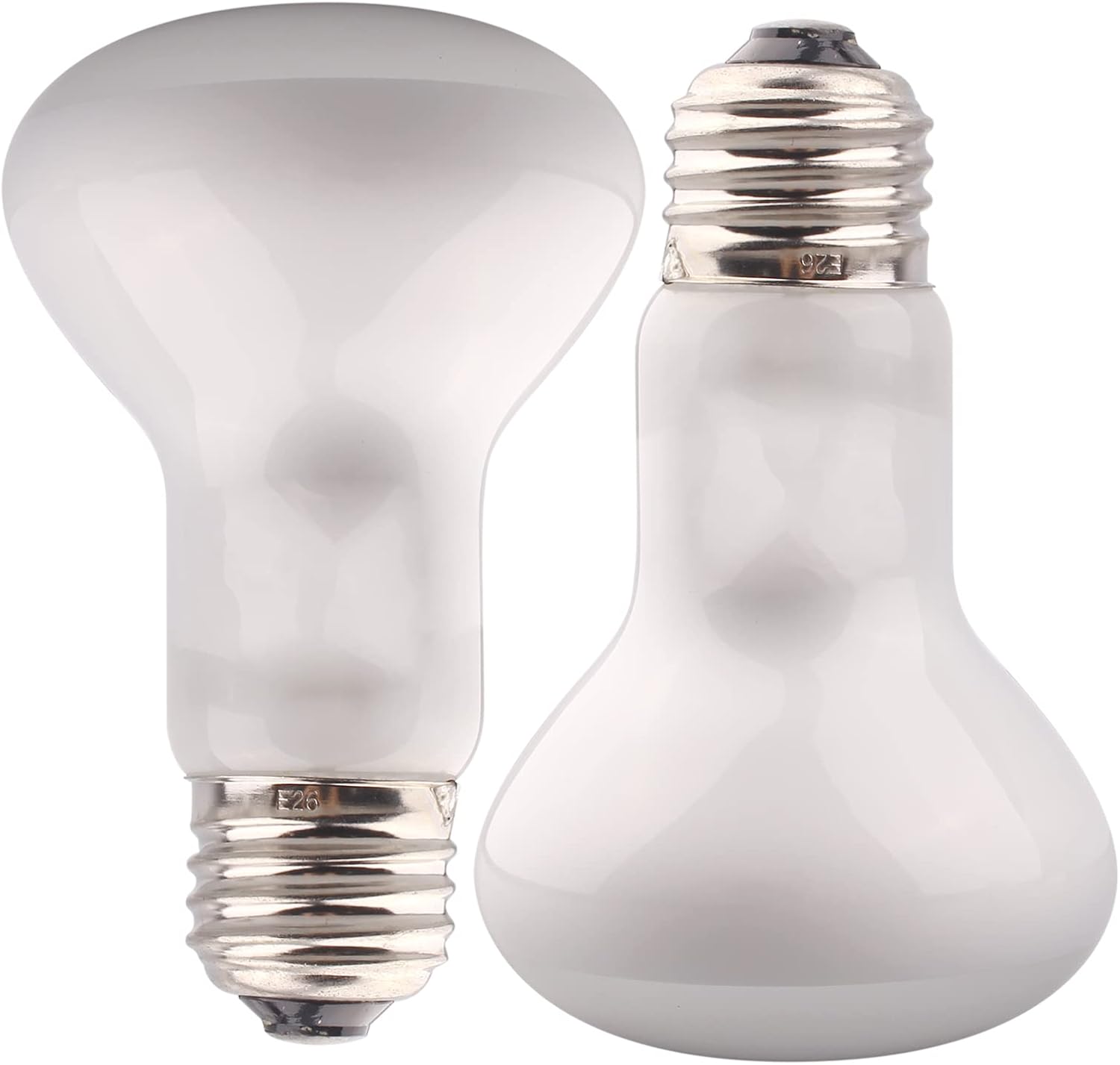 Aiicioo Reptile Basking Light Bulb - 50W Reptile Heat Lamp 2 Pack UVA Daylight Amphibians Basking Bulb for Bearded Dragon Turtle Hermit Crab Gecko Lizard Daylight