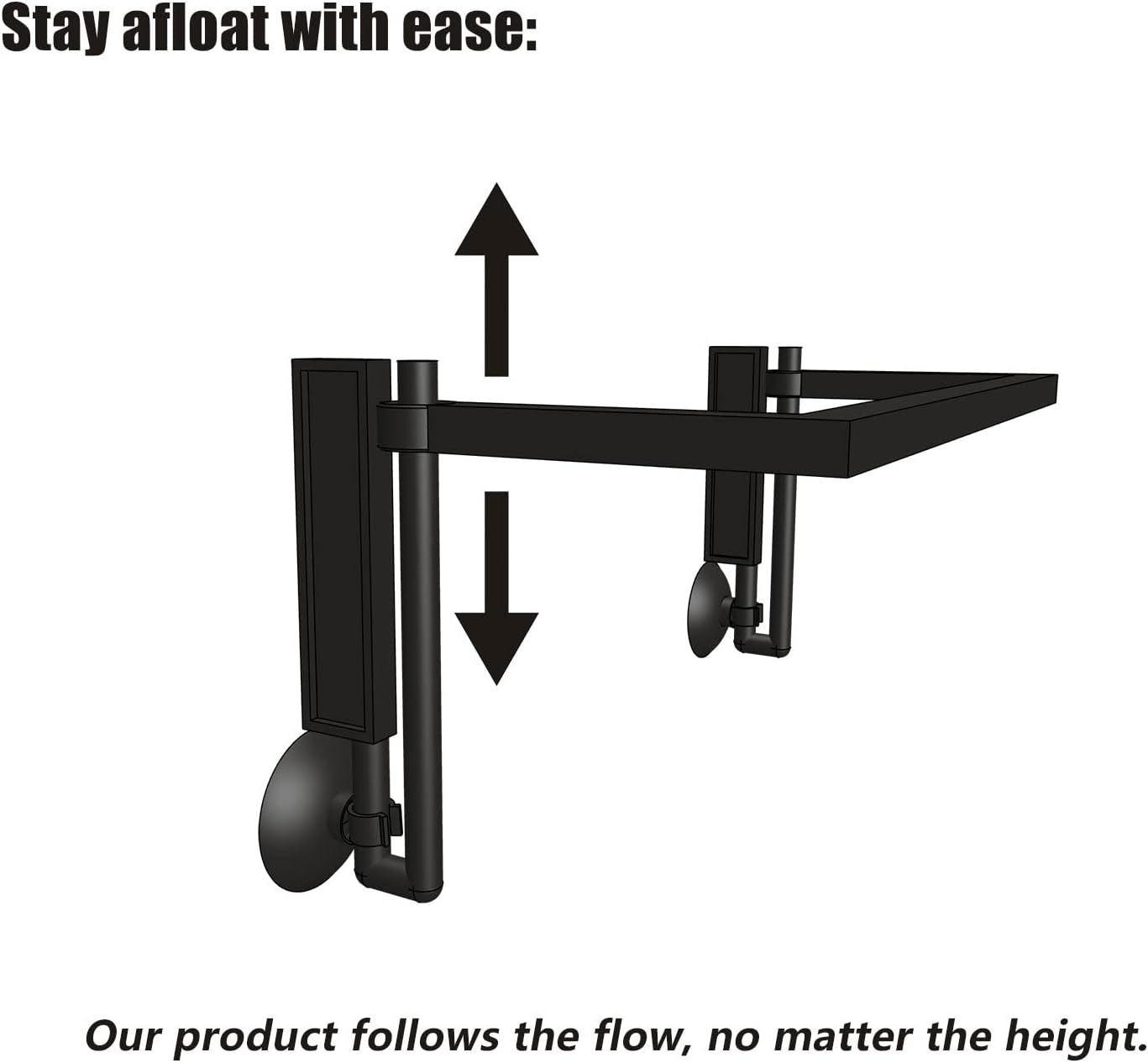 Aquarium Floating Plant Corral, Intercepting Floating Plants from Filters and Heaters, Adjustable Height with Water Level, Can Be Used to Framed and Frameless Aquariums. (Style 2)
