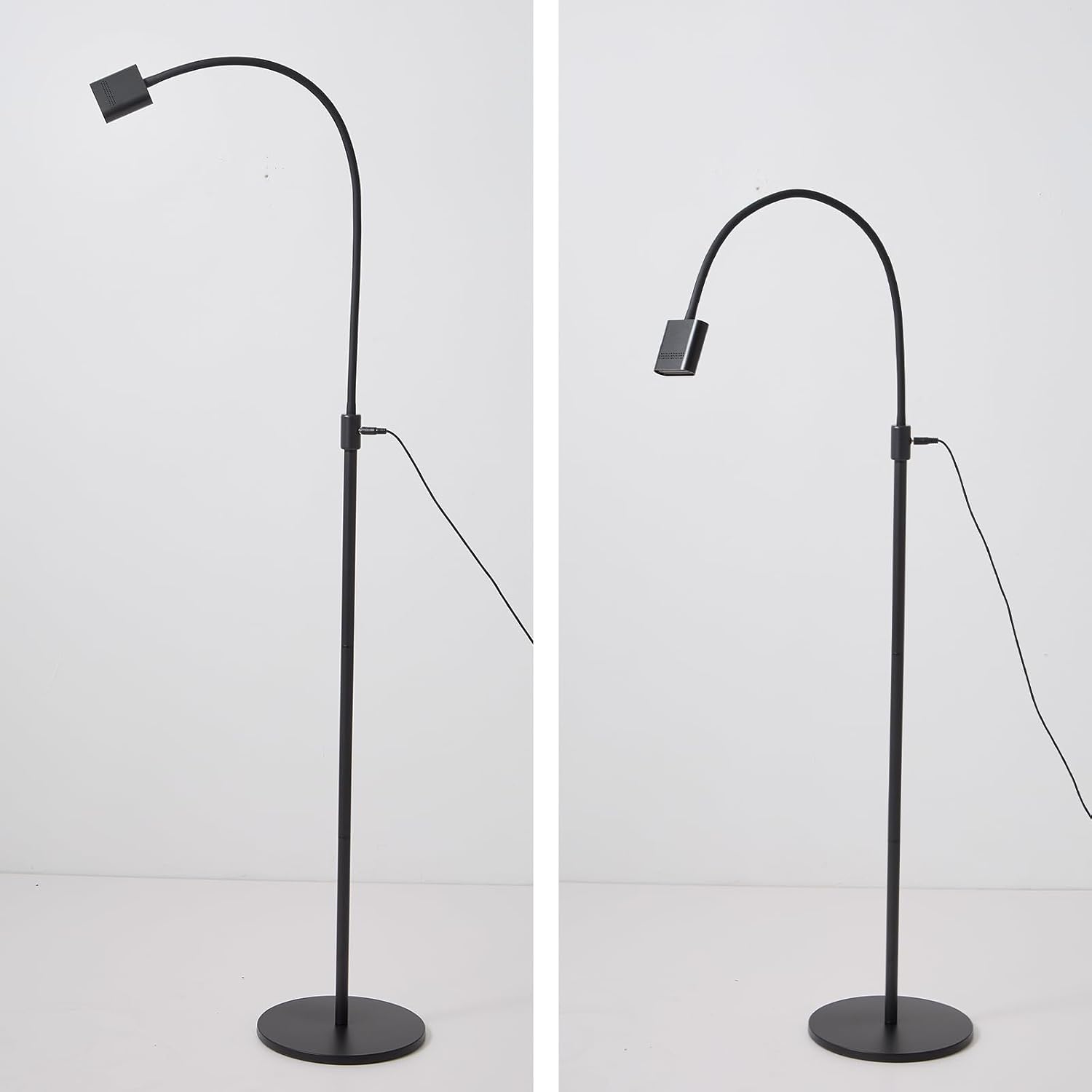 UV Hair Extensions Floor Lamp with Foot Pedal, 15W V Light Hair Extensions Kit, 360°Flexible Adjustable & Bendable Gooseneck UV Hair Extension Lamp Beauty Salon, Rapid Dry in 2-3 Seconds, Black