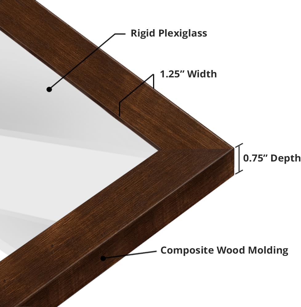 wallsthatspeak 4x5 Mocha Walnut Picture Frame for Puzzles Posters Photos or Artwork