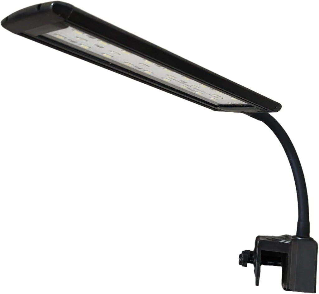 10W Clip-On Aquarium Light - White/Blue/Red,5 Brightness Levels,Timer (3/6/12H)