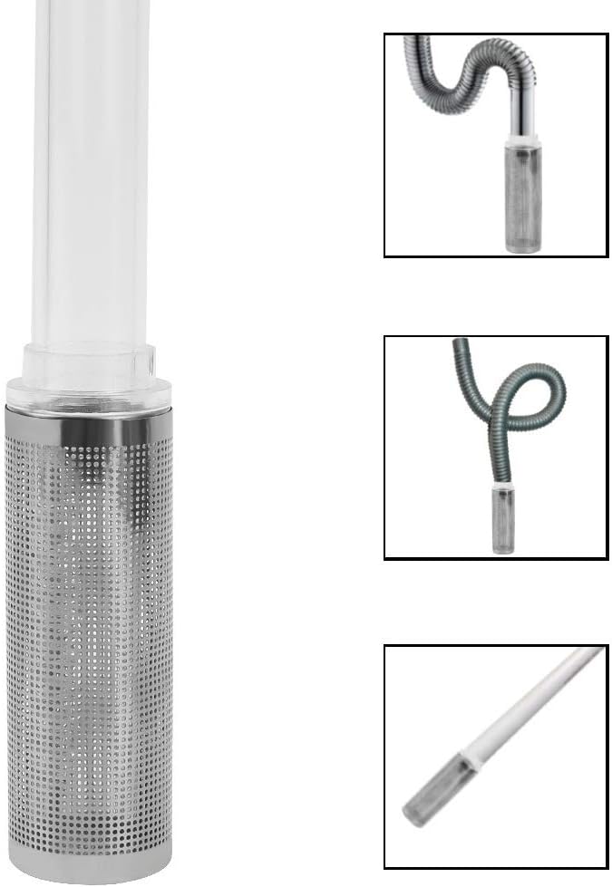 NACX Aquarium Fish/Shrimp Mesh Net Filter Guard，Fish Tank Intake Strainer Pre-Filter Cover Stainless Steel (12mm ID)