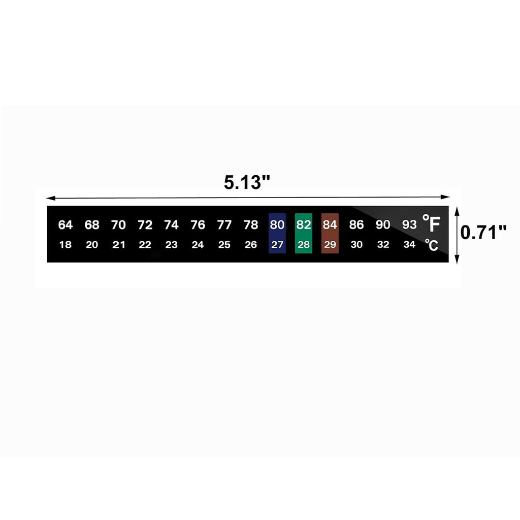 AQUANEAT 6 PCS Aquarium Thermometer Strips, Fish Tank Thermometer Sticker, Terrarium Water Temperature Test (0.71" x 5.13")