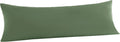 JELLYMONI 1pc Cotton Envelope Pillow Cover Green 20x54in Bed Pillow Case 100% Washed Cotton Soft Breathable