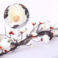 118 inch Artificial Magnolia Orchid Flowers Ivy Vines Garland Fake Tree Branches Trunk with Flores Wreath for Wedding Arch Wall Hanging Home Room Decoration (White)