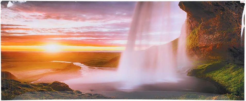 Yctze PVC Waterfall Aquarium Background Poster | 122x50CM Fish Tanks Wallpaper | NonGlare, Aquarium Decoration