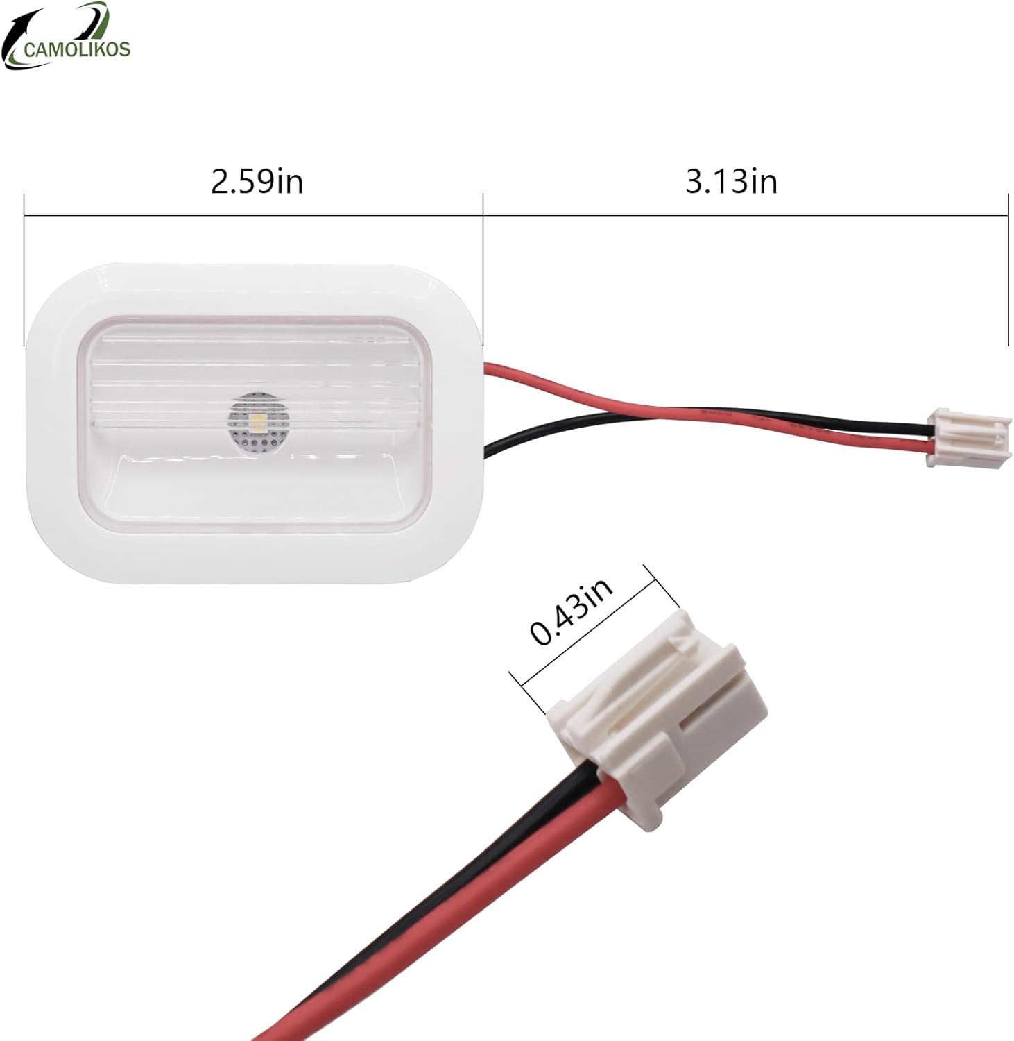 W10843353 W11205083 W10695459 Refrigerator LED Light Module Assembly for Whirlpool W10279030 W10660728 W11126053 Refrigerator Light Replacement White (1Pack)